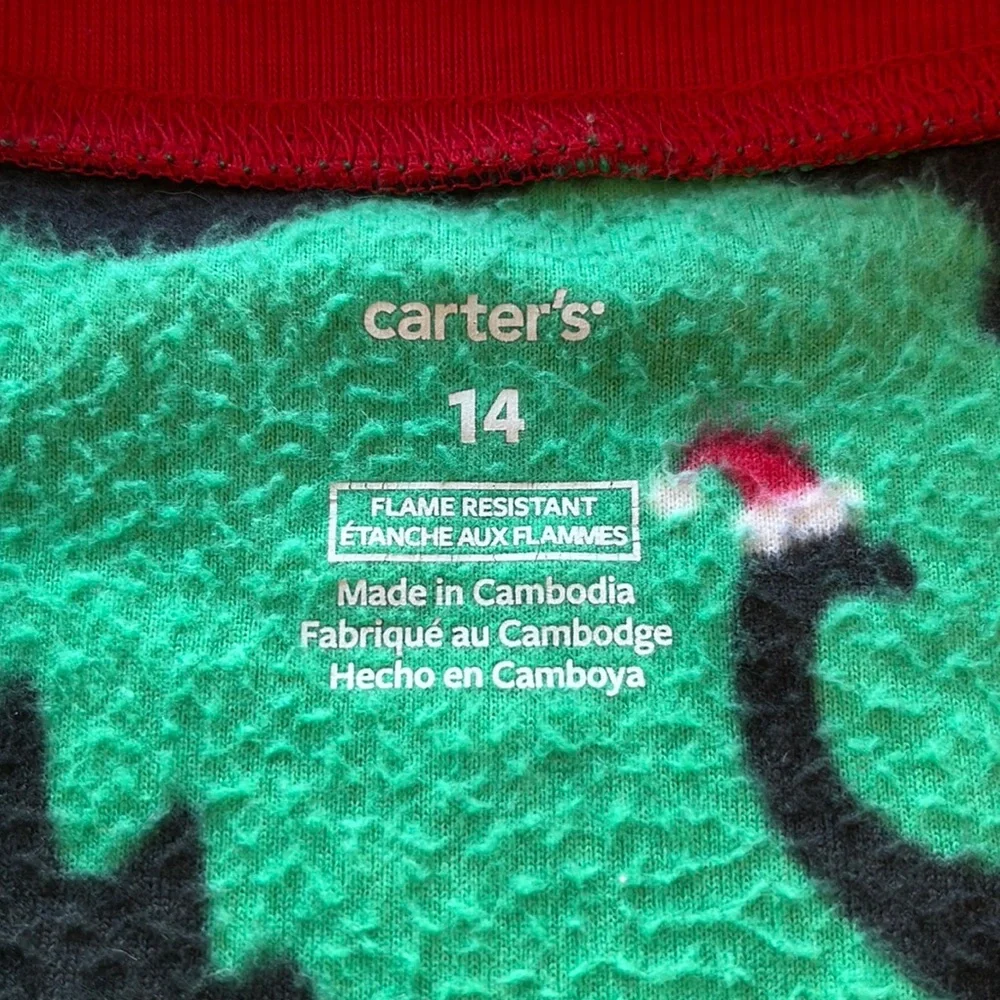 Carter’s | Kid’s Fleece Christmas Blanket Sleepers sz 14